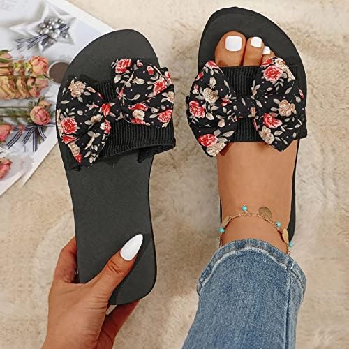 Flipers de verão feminino sandálias planas de dedo do pé