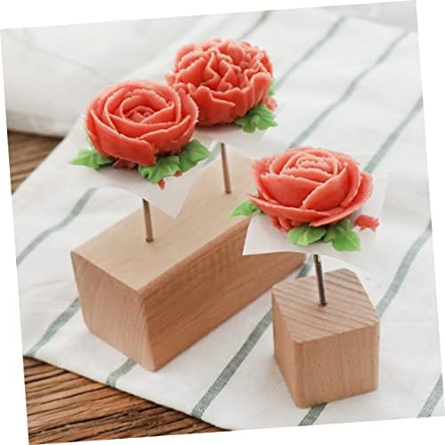 Yardwe 4pcs Base de montagem Decoração amadeirada Cupcakes Stand Cupcakes Decoração de flor UNIDADES DOPRIMENTO DO STAND FLOR FLOR