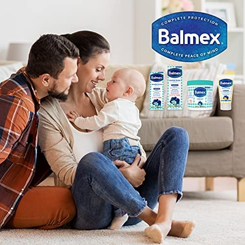 Balmex Proteção completa Creme de fraldas de fraldas com óxido de zinco + Botânicos calmantes, 2 onças