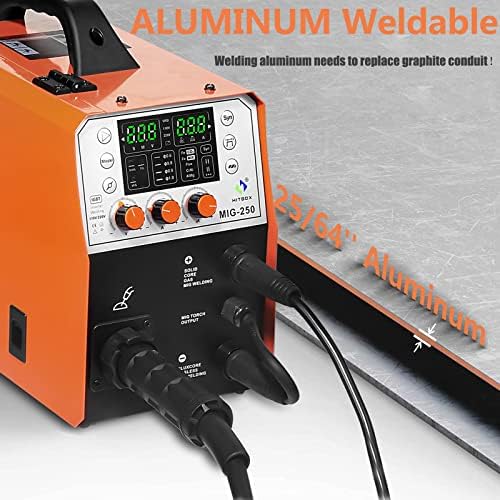 HitBox Mig Welder, 200Amp 5 em 1 MIG/Fluxo sem gás Mig/Stick/Lift Tig/Spot Solding/Aluminum Multi Process Solding Machine com