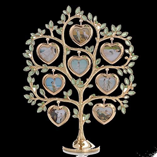 Árvore genealógica mfchy com 8 quadros de imagem pendurada Mesa de metal decoração de moldura de foto superior