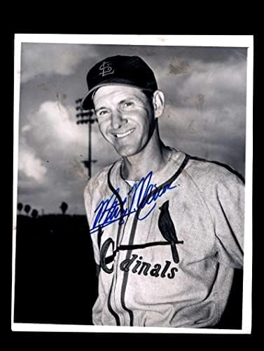 Marty Marion PSA DNA assinado 8x10 original 1951 foto de arame cardeal autograph - fotos autografadas da MLB