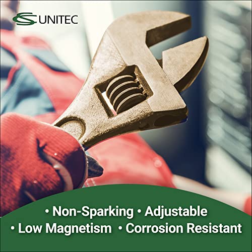 CS Unitec | Chave ajustável não poupada e não magnética | 12in Ferramenta de bronze de alumínio, certificado TUV e berílio grátis