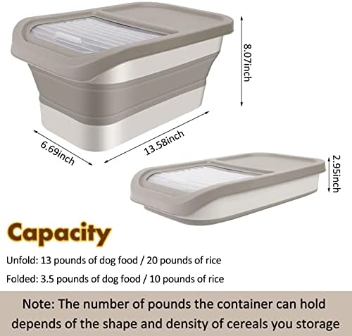 Shineme 13 lb recipiente de armazenamento de alimentos para cães de 13 lb, recipientes de armazenamento de alimentos