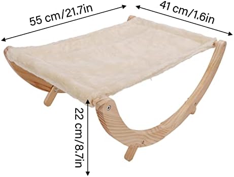 Luqeeg Cat and Dog Hammock Bed, cama dobrável de madeira para animais de estimação, resistência respirável resistência ao gato elevou