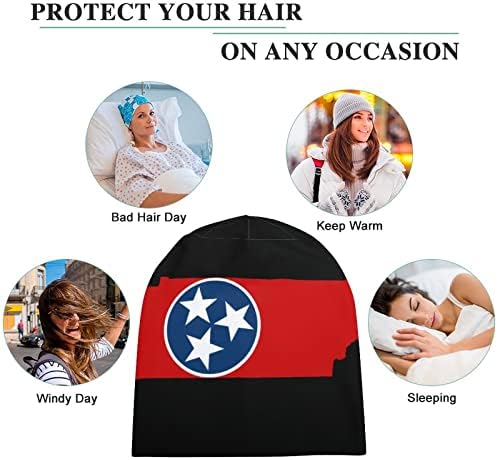 Tennessee State Bandle Mapa Bap boné macio quente Pullover total Capull Skull Cap Hat para unissex
