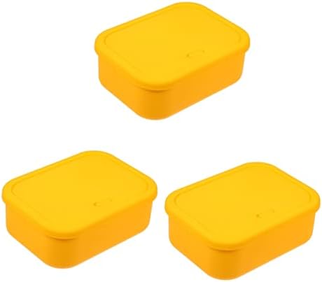 Upkoch 3pcs válvula de escape mais pisada recipientes de lancheira aquecida com tampas recipientes de condimentos caixas vegetais caixas de geladeira empilhável Produto fresco salva de economia