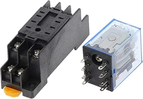 Relé Wkqifeil Relé 10set/Lote General Relay My2 DPDT 8 pinos My2nj Rellais 12V 24V 36V 110V 220V 380V Switch de relé com soquete