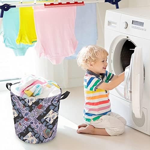 Lavanderia cesta de lavanderia geométrica cesto com alças cesto dobrável Saco de armazenamento de roupas sujas para quarto, banheiro,