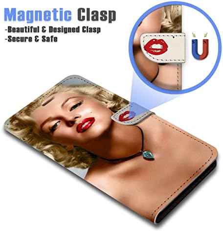 Para Samsung S23 Ultra, para o Samsung Galaxy S23 Ultra, capa de capa de carteira de flip de flip, A24595 Marilyn Monroe