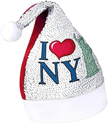 Eu amo a cidade de Nova York Chapéu de Natal Funny Chat Chat chapéu de Papai Noel