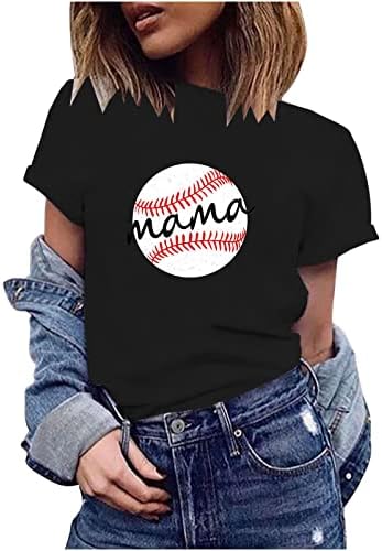 Mama camisa para mulheres mama letra de letra de camiseta impressa camiseta casual tópicos de manga curta