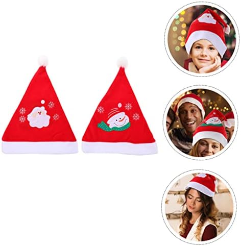 Toyandona 6pcs Papai Noel Hat Childrens Hats de Papai Noel Crianças Capéu de Papai Noel Decoração Natividade Cabeça de Natal Papai Noel Capé Capinho de Natal Chapéu de Férias Red Versátil boneco de neve Caps de boneco de neve Hat