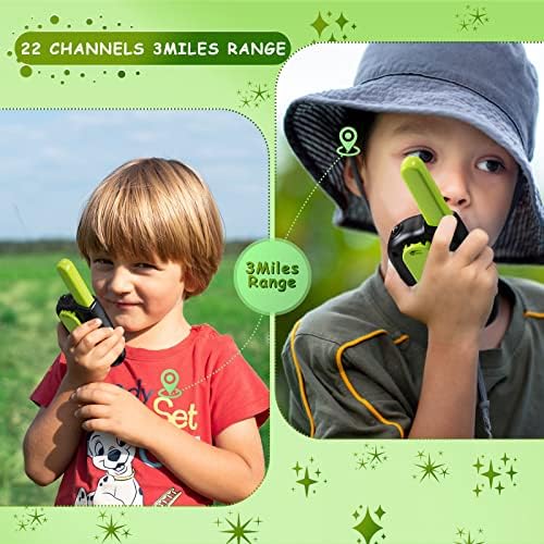Brinquedos de Welvan para meninos de 3 a 12 anos meninas, walkie talkies para crianças 22 canais Brinquedos de Rádio