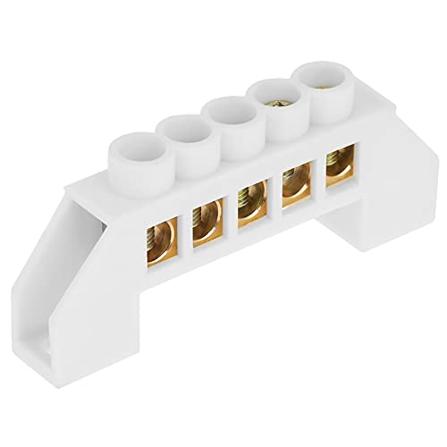 10pcs 5 orifícios Ponte Projeto Conectores de barramento Tipo de parafuso Bloco Terminal Block conectores M4 parafuso de parafuso elétrico Terminal de barreira de tira de barreira