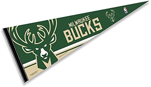 Milwaukee Bucks Pennant Tamanho máximo 12 em x 30 em