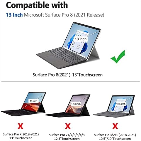E Case de caixa líquida para Microsoft Surface Pro 8 13 polegadas 2021 Lançado, Caixa de suporte rotável com vários ângulos