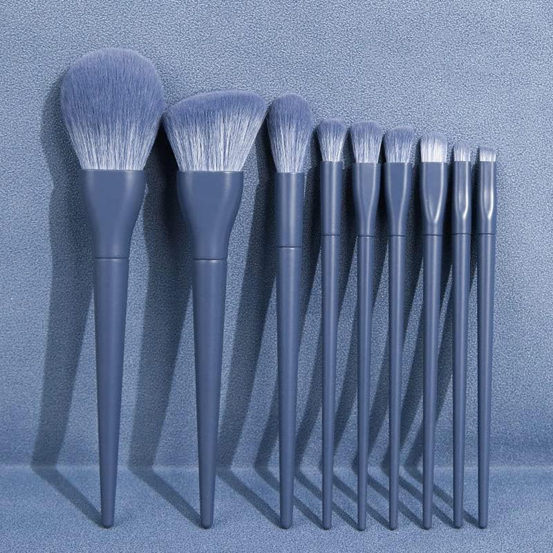Dnats 9 escovas de maquiagem Definir escovas de sombra completas ferramentas de beleza pincéis de lábios de blush soltos