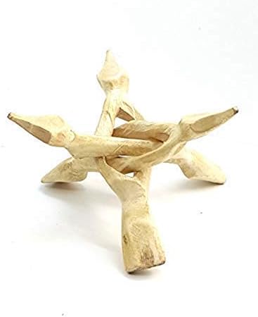 Sawcart Wooden 6 Tripé 3 pernas cobra Stand perfeita para bolas de cristal, conchas de abalone, Reiki, Wicca e Decor Terras