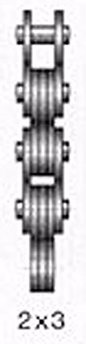 Ametric BL 623X5M BL Chain Folher, número ISO LH1223, BL 623 ANSI Número 19,05 mm Pitch, laço 2x3, 18,11 mm de profundidade da placa, espessura da placa de 3,3 mm, diâmetro do pino de 7,94 mm, comprimento de 20,73 mm, comprimento, comprimento,