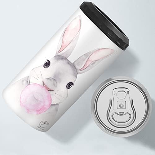 Rabbit isolado fino mais frio - lata de animal mais refrigerado - goma de goma de bolha de animal isolada lata mais fria