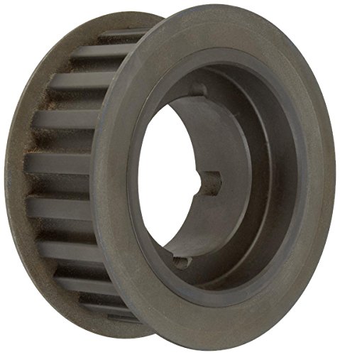 Ametric 14M40TL115.3020 Aço Htd Polia de tempo com flange, arremesso de 14m, para uma correia de tempo de 115 mm de largura HTD, 40