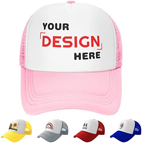 Chapéus personalizados para homens Mulheres Adicionar seu nome Design de foto do logotipo Chapéus de caminhões personalizados Capinho de beisebol ajustável como presentes