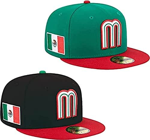 2PCs 2023 Baseball mundial do México 59Fifty World Classic Baseball Hat Sun Hat Hat Bordery Cap Hat Baseball Cap