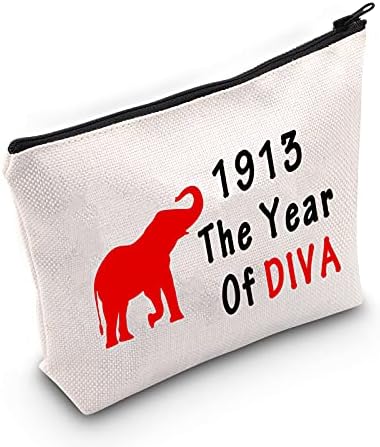 Levlo 1913 Sacos de maquiagem de irmandade 1913 O ano da Diva Smão Bolsas de Maquiagem da Irmã da Irmandade