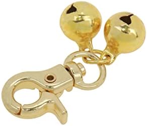 Crapyt colar de gola de estimação decorativa em ouro brilhante DIY 5 PCs Metal Small Sells Ornament Colar/Chain de chave/árvore de