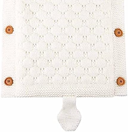Botão infantil Wicvik Cobertores de lã quente lã de lã de malha garotos carrinho de bebê envolve o carrinho de dormir