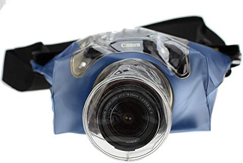 Navitech Blue DSLR SLR Propertável Habitação Subaquática Caice/Capa Bolsa Saco seco compatível com a Nikon D90