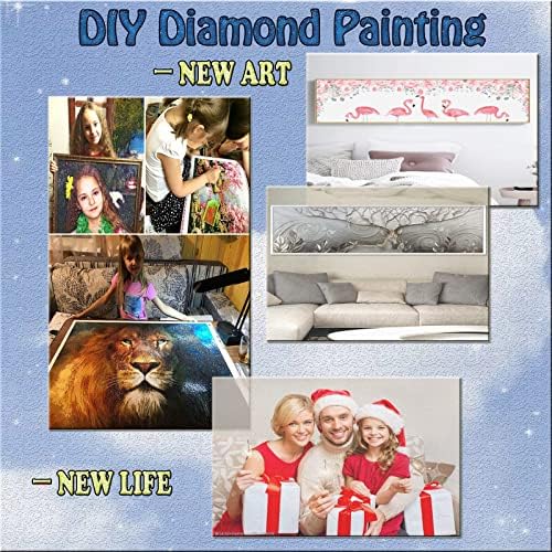 Kits de pintura de diamante para adultos, arte natural de diamante marinho infantil tinta 5D para iniciantes por números,