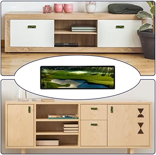 Guerotkr 4 PCs, alças de armário de retângulo, botões de armário, botões de cômodos, alças para armários e gavetas, bola de golfe