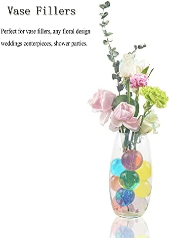 Contas de gel de água grande de jangostor 3,5 onças de água gaint jelly pérolas mix de arco -íris para crianças tocando sensorial, decoração de casamentos, plantas preenchimento de vasos