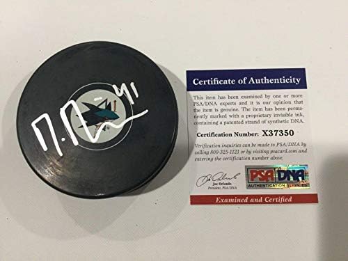 Mirco Mueller assinou autografado SJ San Jose Sharks Hockey Puck PSA DNA CoA B - Pucks de NHL autografados