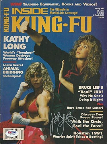 Kathy Long assinou 1992 dentro da revista Kung -fu PSA/DNA COA UFC 1 Autograph MMA - Revistas UFC autografadas