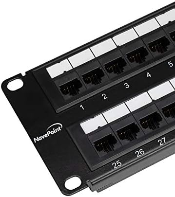 NAVEPOINT 48-PORT CAT6 PACTER PAINEL, 2U, BLACK