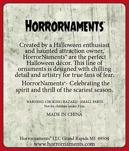 Horrornames Zombie Santa Horror Ornament - Prop Scary e decoração para o Halloween, Natal, festas e eventos