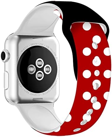 Banda de desenhos animados para Apple Watch 38mm 40mm 41mm 42mm 44mm 45mm, Silicone Smartwatch Bands para Apple Watch Series 8/7/6/5/4/3/3/2/1