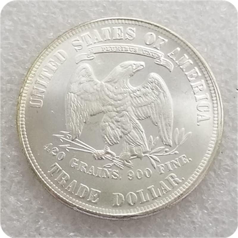 Artesanato antigo Moedas americanas 1880 moedas comemorativas estrangeiras dólares de prata