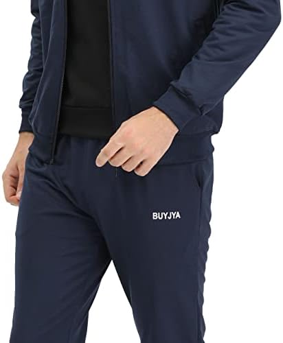 Roupas de suor masculinas de buyjya cenário esportivo esportivo de jaquetas casuais calças de ginástica de ginástica