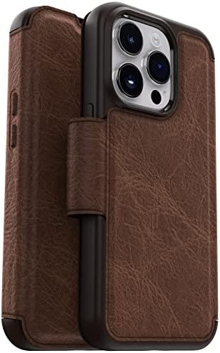 OtterBox iPhone 14 Pro Strada Series Case - Shadow, titular de cartão, couro genuíno, Case Folio de couro, para bolso