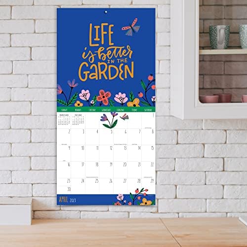 TF Publishing Gardens Gardens 2023 Calendário de parede 12 meses | Premium 2023 Parede do calendário | Grande calendário de parede 2023