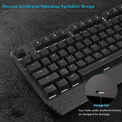 Teclado mecânico de Rottay com interruptores marrons de 104 teclas de tamanho real LED iluminado iluminado Teclas anti-gomadas