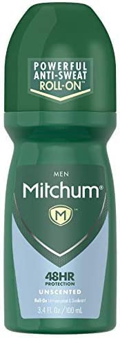 Mitchum Roll-on Antipersppirante e desodorante para homens, sem século, 3,4 onça fluida