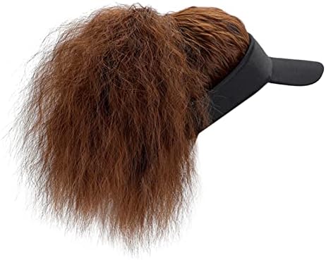 Capinho de beisebol de Manhong com extensões de cabelo chapéu de beisebol sintético com cabelos com cabelos presos no boné de beisebol