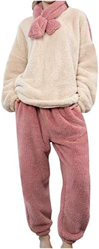 Long Women manga calças de dormir de bolso de bolso de inverno Pijama Soild