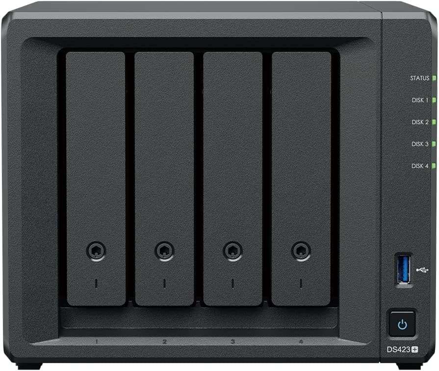 CustomTechSales DS423+ Pacote de disco com 6 GB de RAM, 1,6 TB de cache e 16 TB de unidades NAS totalmente montadas e testadas