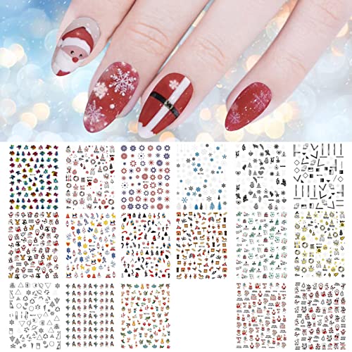 Decalques de unhas decoração de adesivos autônomos adesivos de unhas de manicure White Snow adesivo